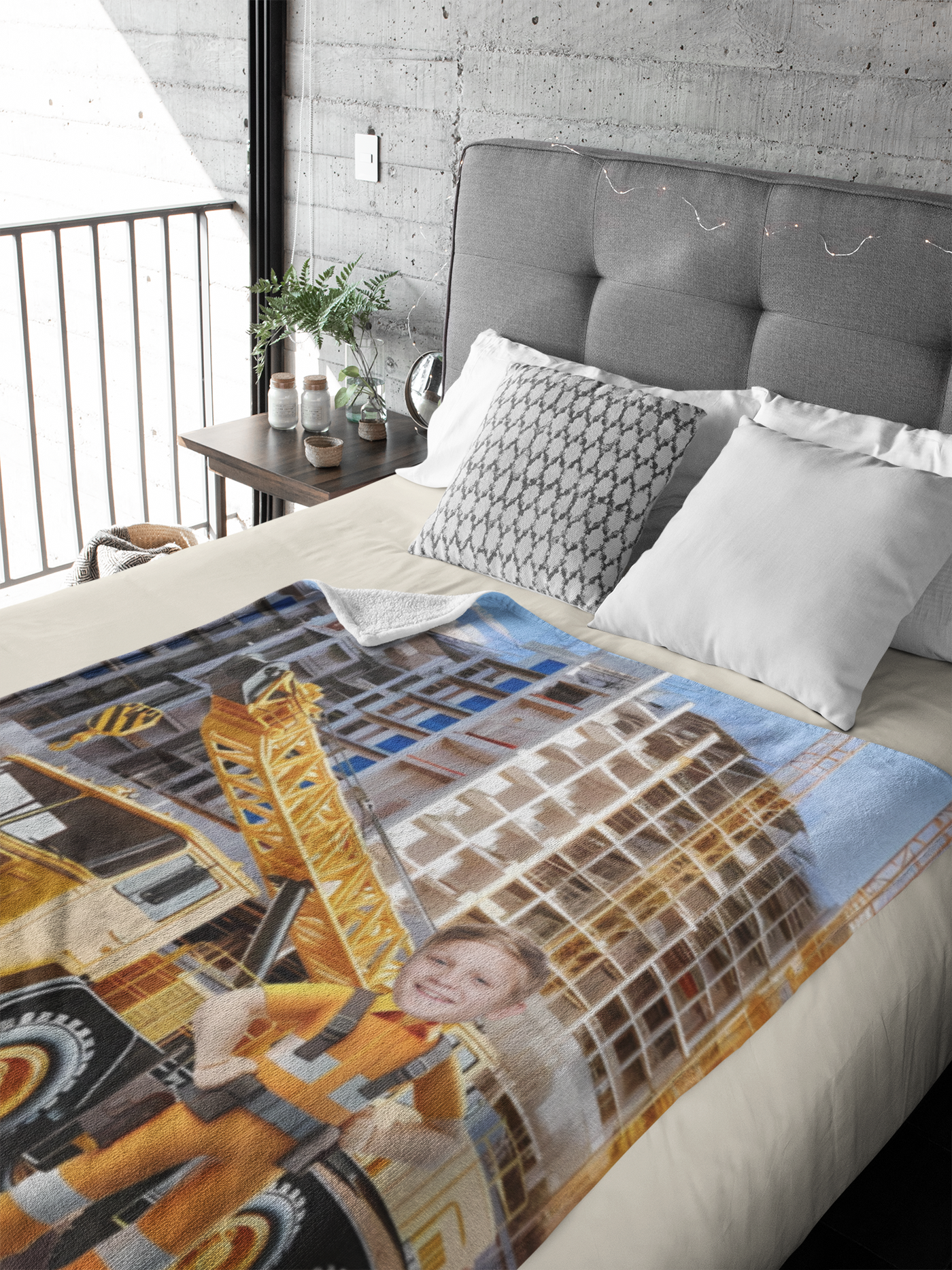 Personalisierte Decke / Handtuch – Kranwagen