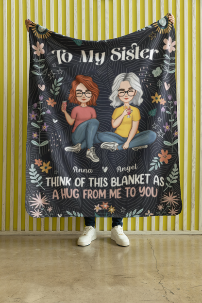 Personalisierte Decke – Geschenk für die Schwester