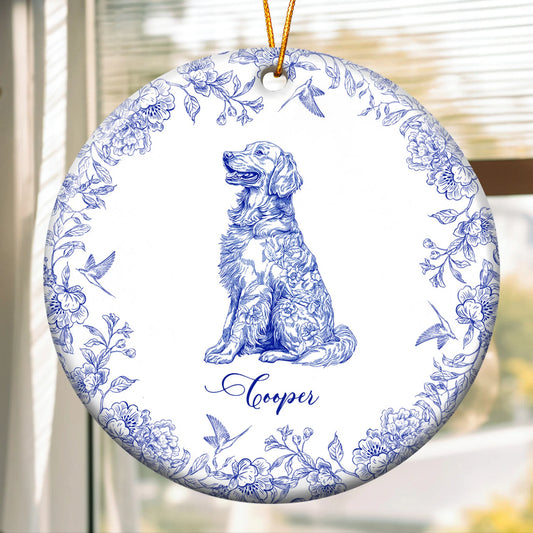 Personligt Julpynt - Hundälskare – Toile de Jouy i fransk stil