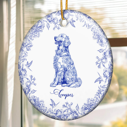 Personligt Julpynt - Hundälskare – Toile de Jouy i fransk stil