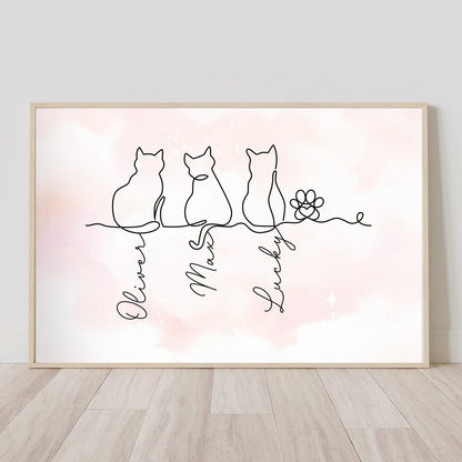Personalisiertes Haustierposter – Geschenk für Katzenliebhaber