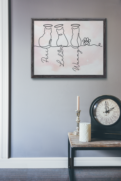 Personalisiertes Haustierposter – Geschenk für Katzenliebhaber