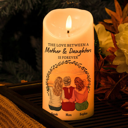 Personalisierte flammenlose LED-Kerze – Liebe zwischen Tochter und Mutter