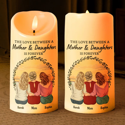 Personalisierte flammenlose LED-Kerze – Liebe zwischen Tochter und Mutter