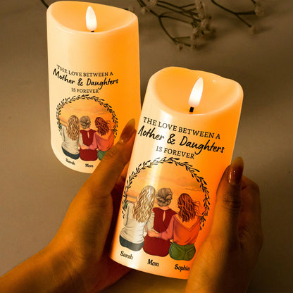 Personalisierte flammenlose LED-Kerze – Liebe zwischen Tochter und Mutter