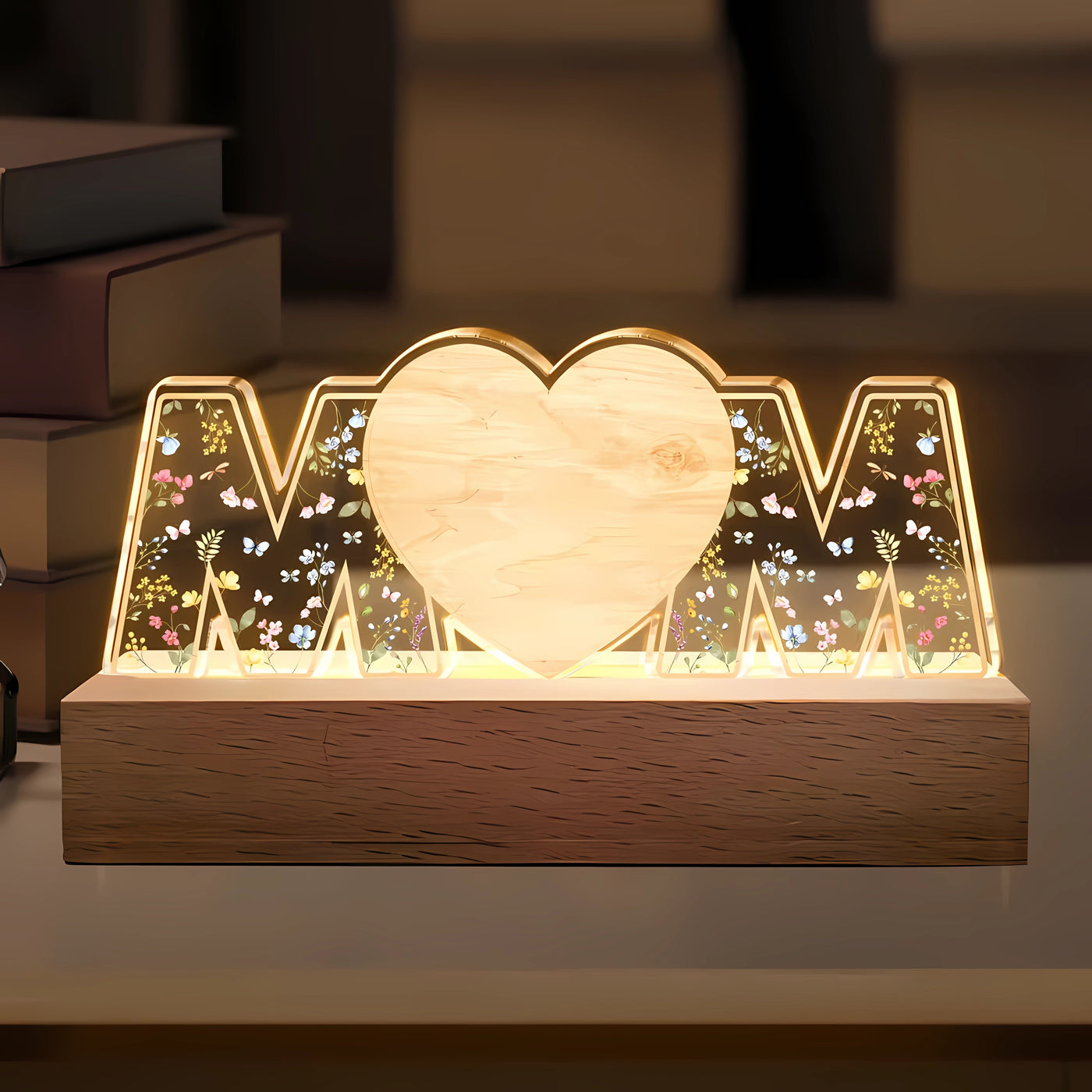 Personalisierte LED-Lampe mit Foto & Gravur